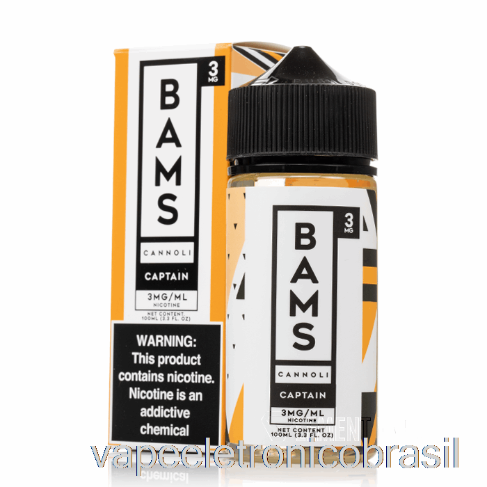 Vape Recarregável Capitão's Cannoli - Bam Bam's Cannoli - 100ml 6mg